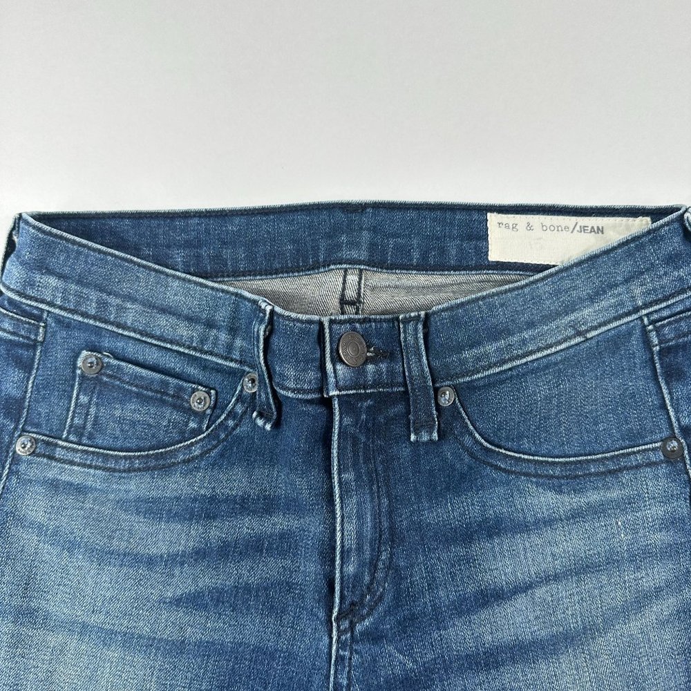 Rag & Bone Women's Samurai Skinny Legging Jeans Sz 26 Cardiff Moto Patchwork Ple